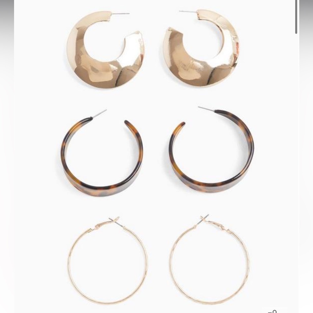 🆕🦋TORRID Tortoiseshell & Gold Earring Set🦋 - Picture 9 of 9